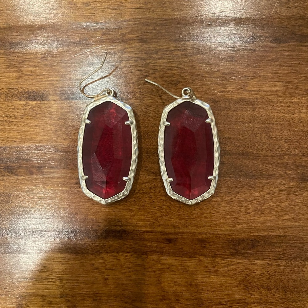 Kendra Scott Red Ella Earrings in Gold